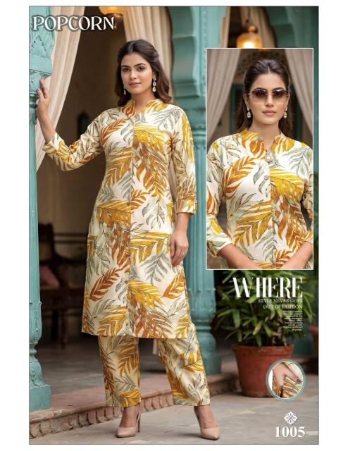 Desi kudi popcorn coord set surat market
